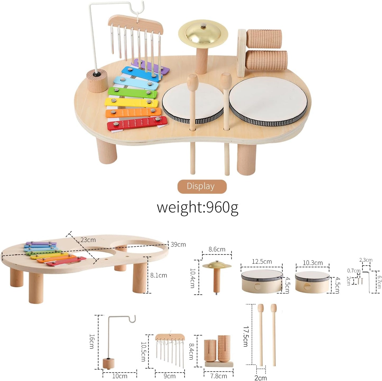 Montessori Wooden Music Set Table – Learning Through Music and Play