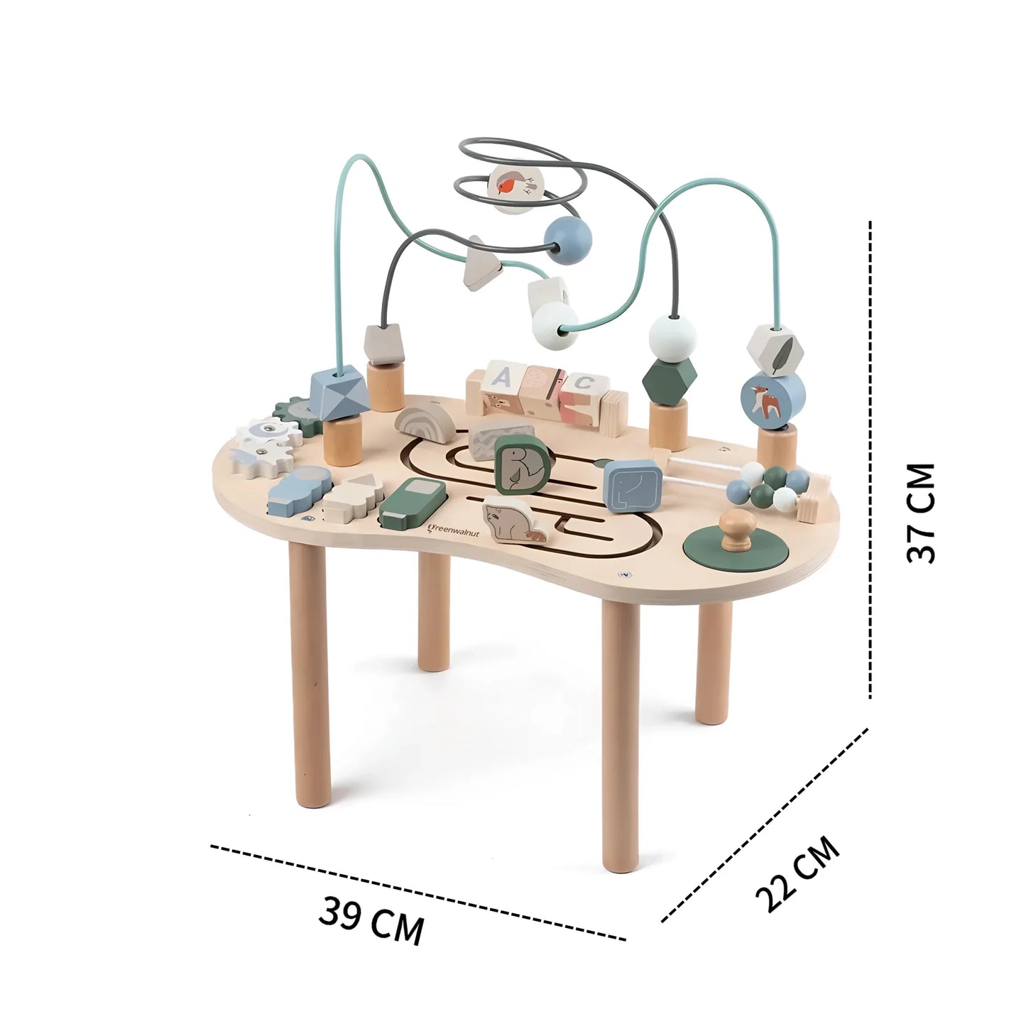Montessori Wooden Activity Table | Busy Board & Learning Table for Kids