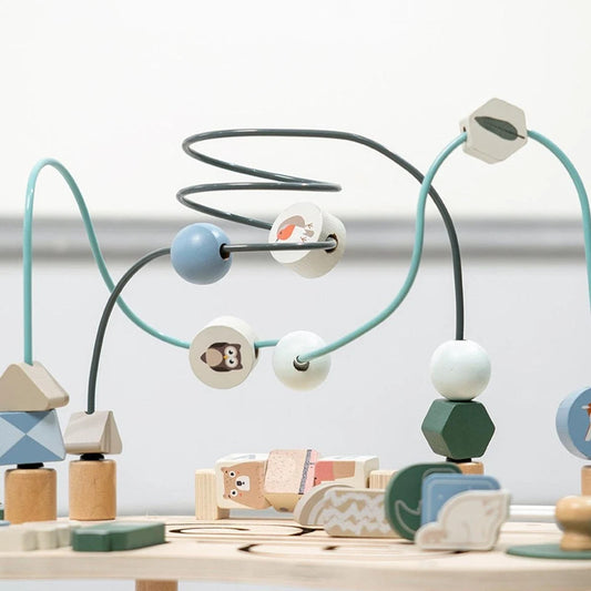 Montessori Wooden Activity Table | Busy Board & Learning Table for Kids