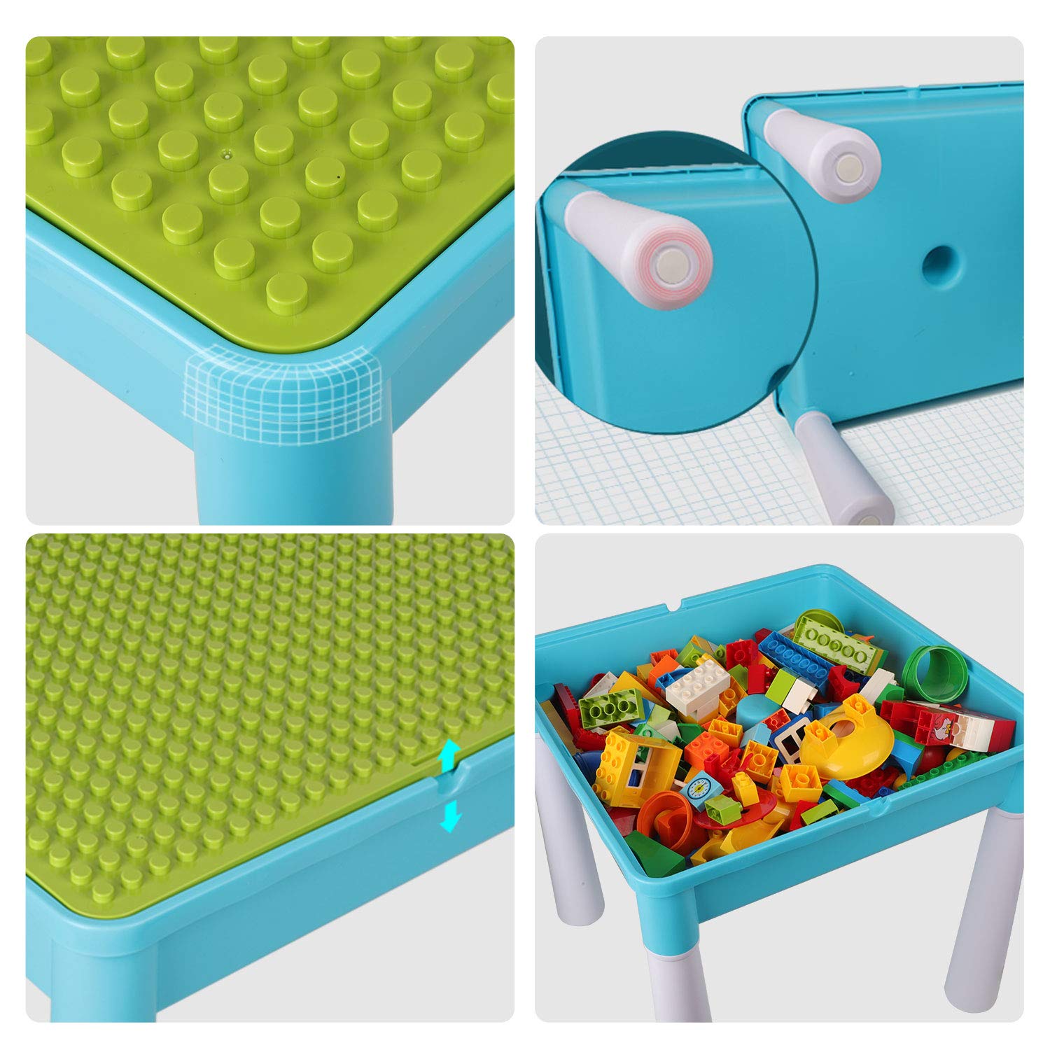 jollychest lego table closeup with storage surface for kids