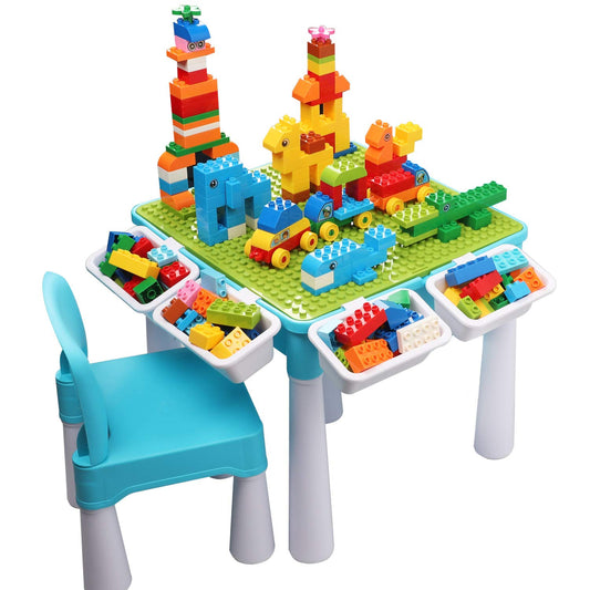 jollychest lego table complete play set with kids chair