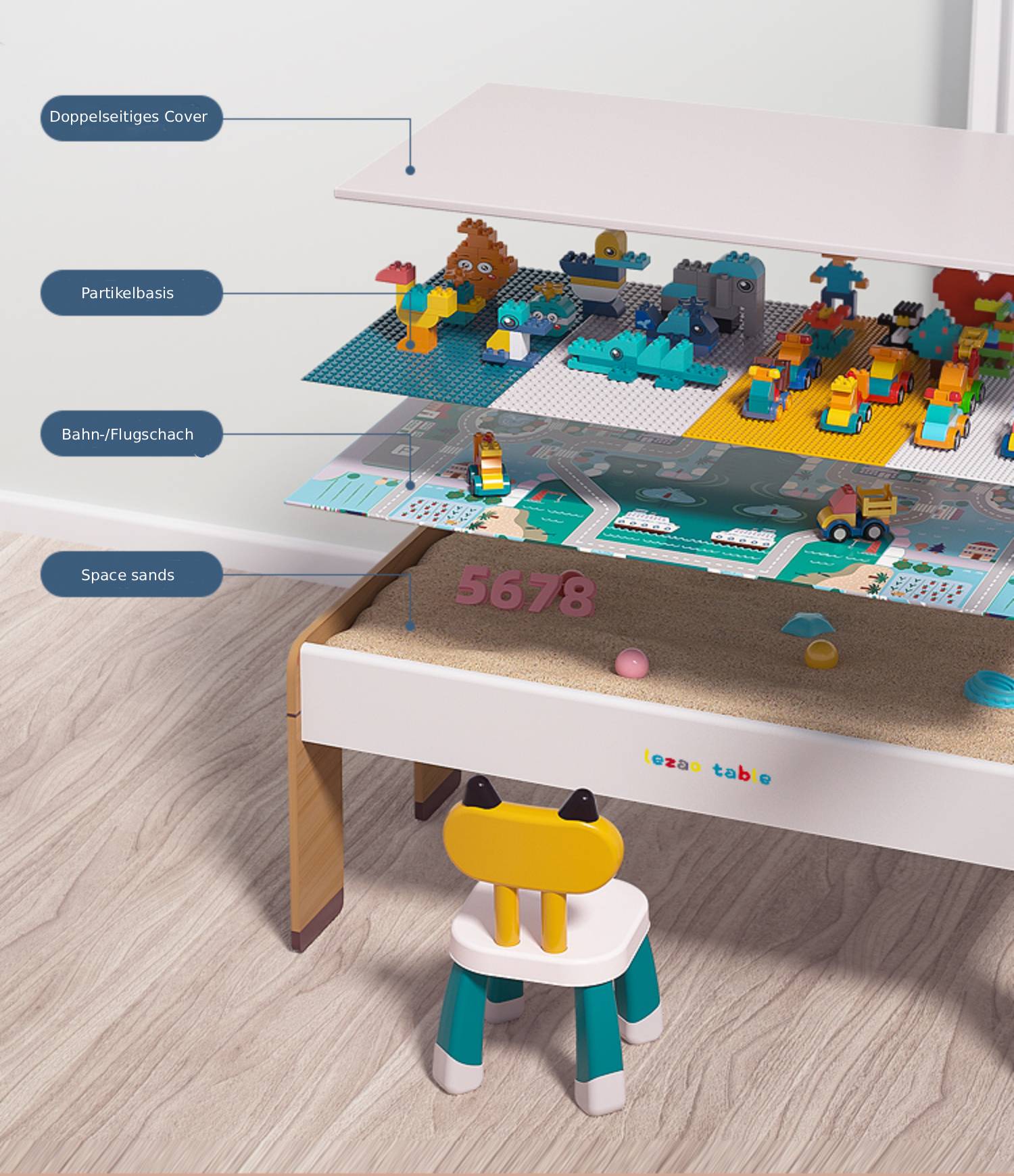 jollychest montessori lego table multiuse toddler activity table