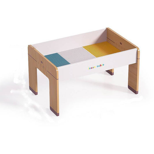 jollychest simple wooden lego table design for children