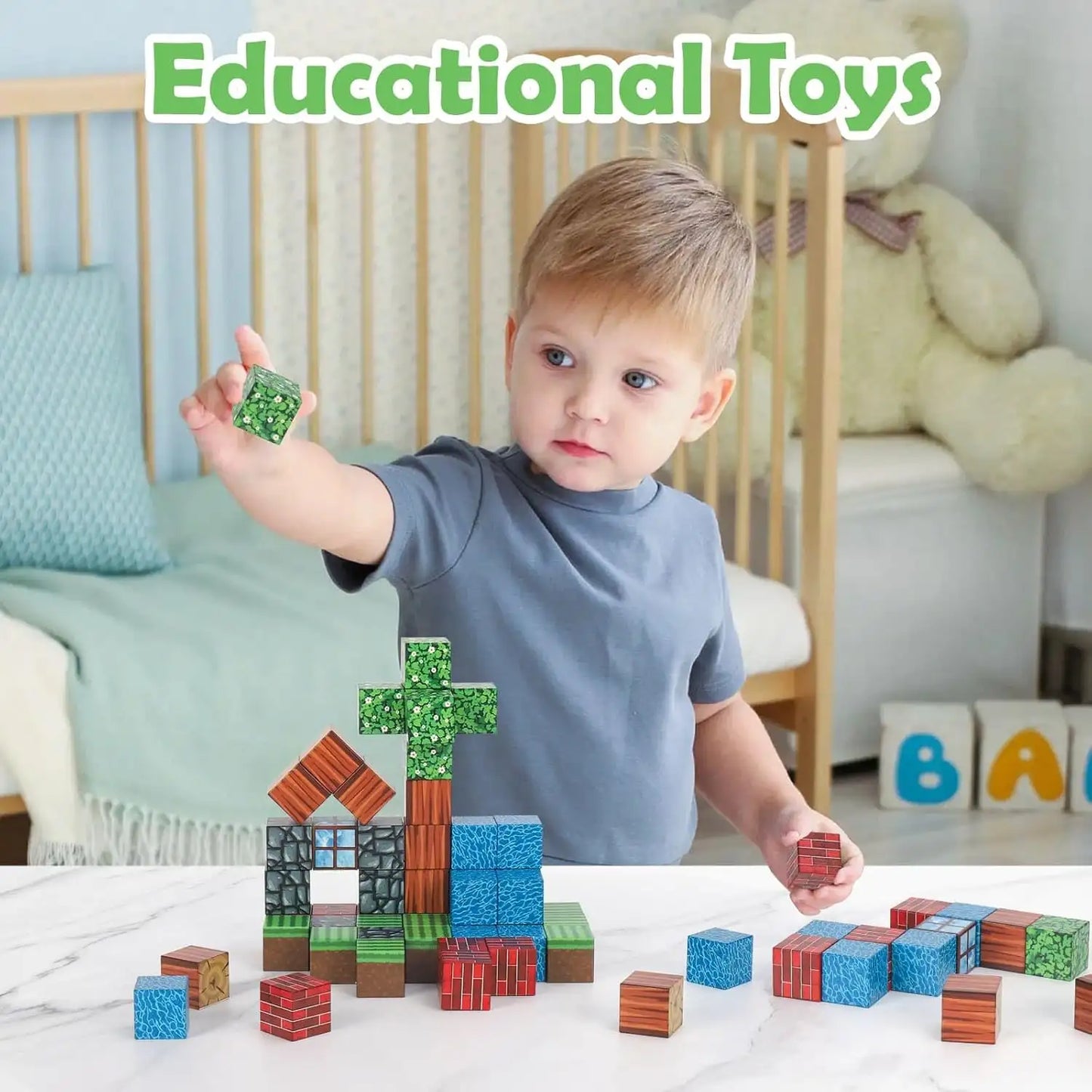 Magnetic Building Blocks Set
