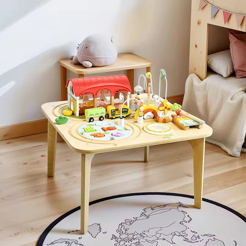 Montessori busy table setup in kids room with magnetic fishing game – jollychest