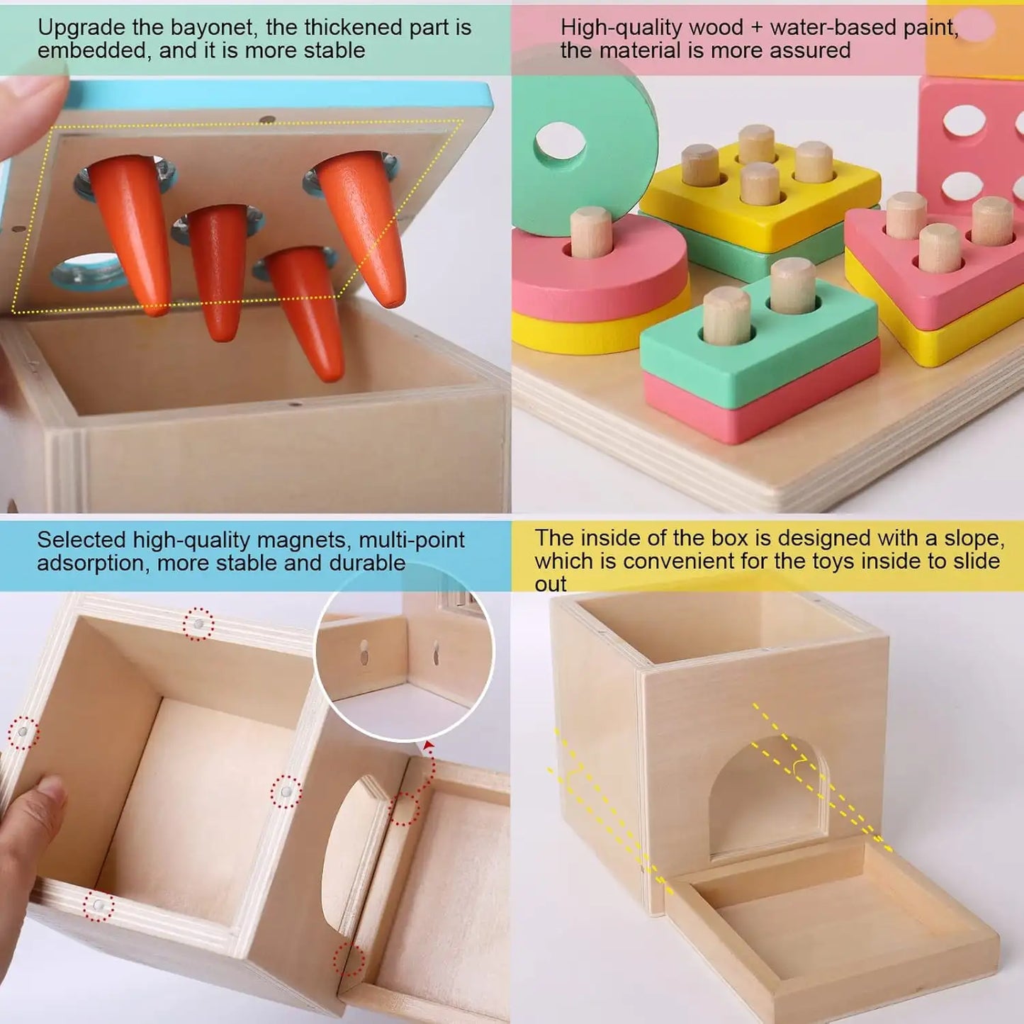 Montessori 5-in-1 Wooden Shape Sorter