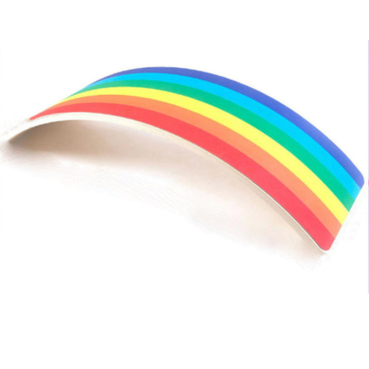 Wooden rainbow balance board for kids with colorful design