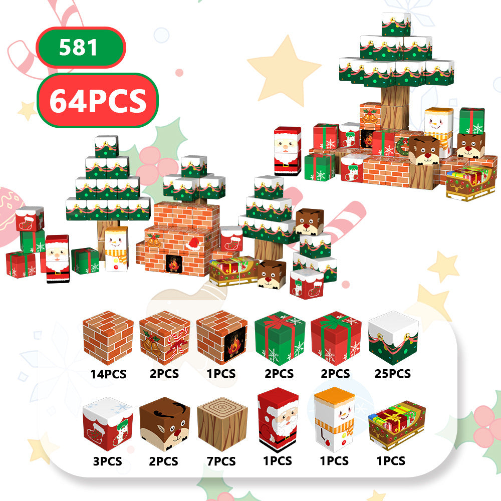 Magnetic Building Blocks-Christmas Theme