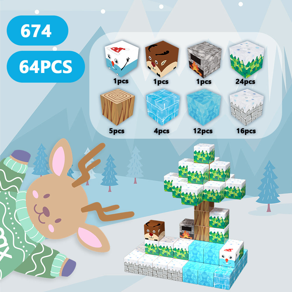 Magnetic Building Blocks – Winter Wonderland