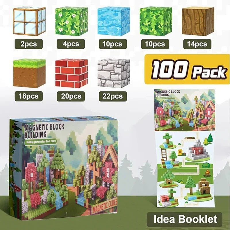 Magnetic Building Blocks Set – Minecraft Theme